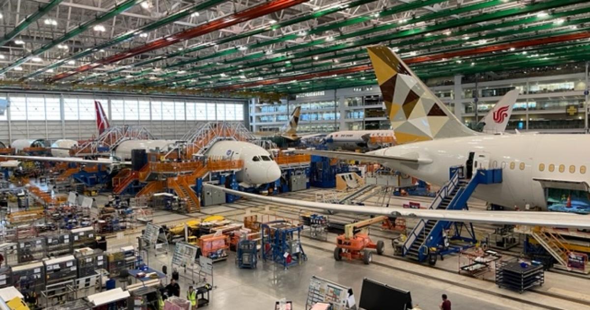 Boeing 787 assembly line
