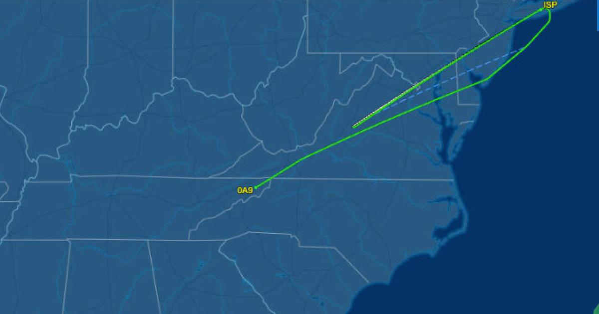FlightAware captured the flight path of the Citation V that crashed on June 4. (Image: FlightAware)