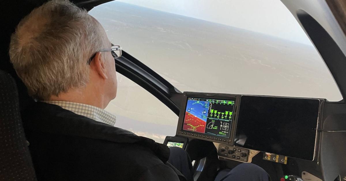 AIN editor in chief Matt Thurber flies Joby's eVTOL aircraft simulator
