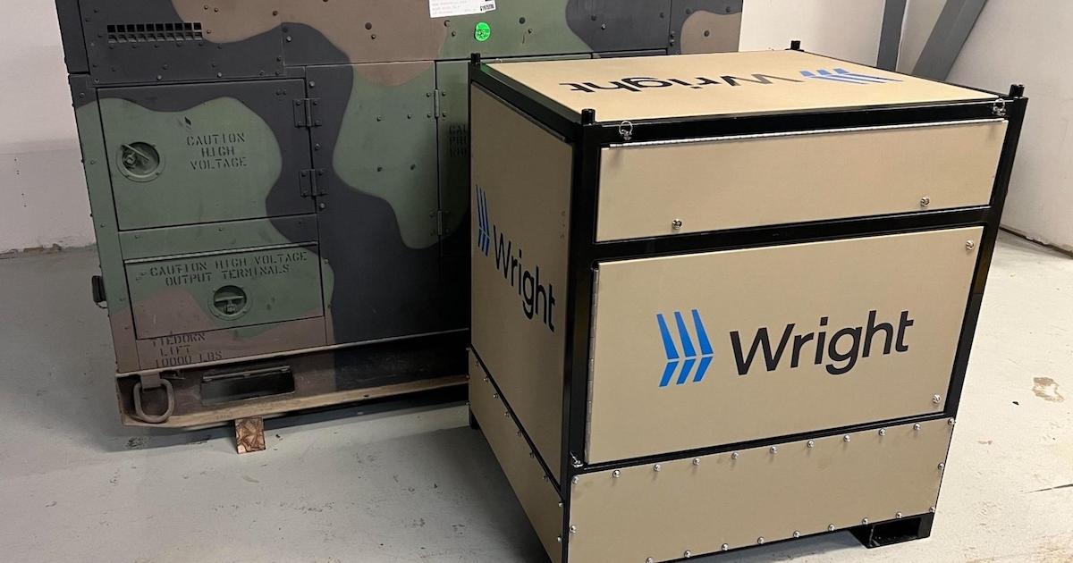 12 of Wright Electric's 30 kW generators can fit on a standard cargo pallet.