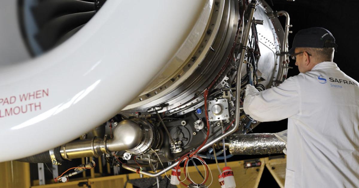 Snecma believes the new Silvercrest engine will have half of the noise footprint of slightly smaller engines, such as the General Electric CF34-3 and Rolls-Royce AE3007C2.
