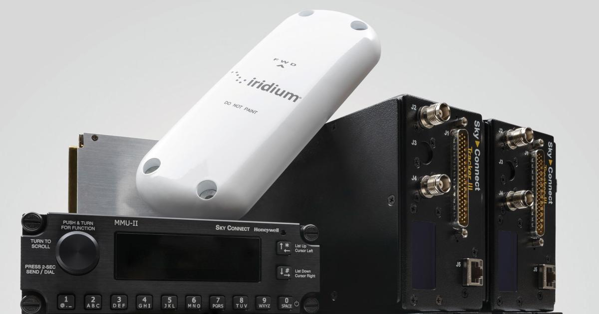 Honeywell’s Sky Connect Tracker III is a satcom-driven system incorporating an integrated GPS unit that transmits over the Iridium satellite network.  