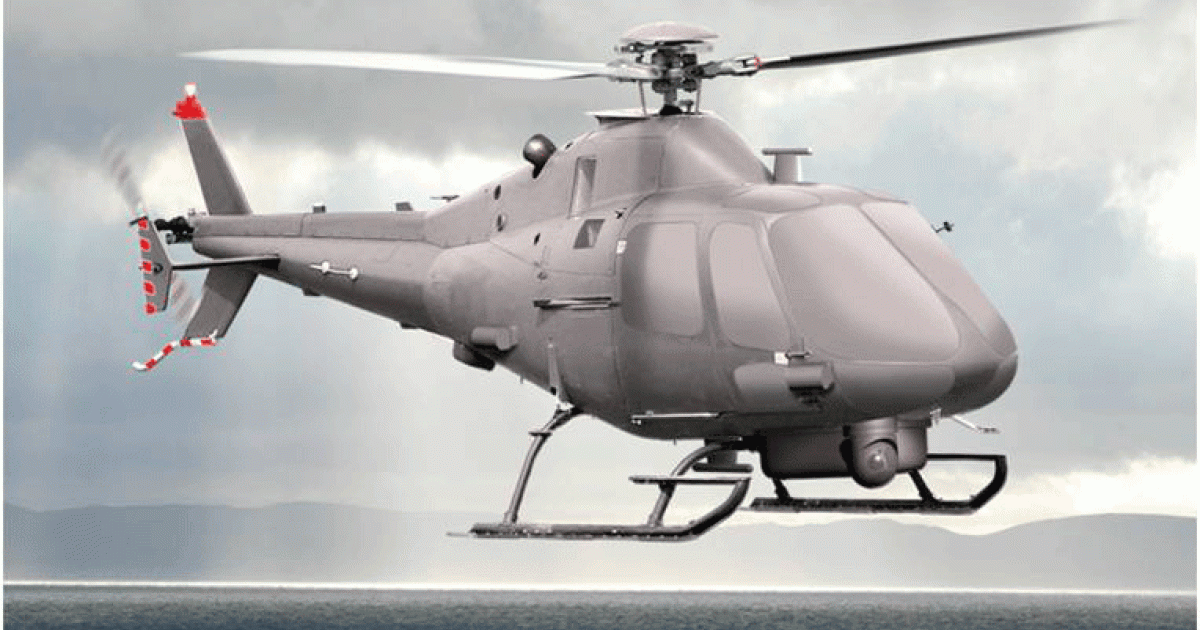 This is an impression of an unmanned version of the Polish W-4 helicopter. AgustaWestland is exploring the concept. (Rendering: AgustaWestland)