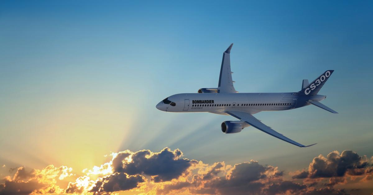 Atlasjet is set to buy Bombardier's new CS300 twinjets.