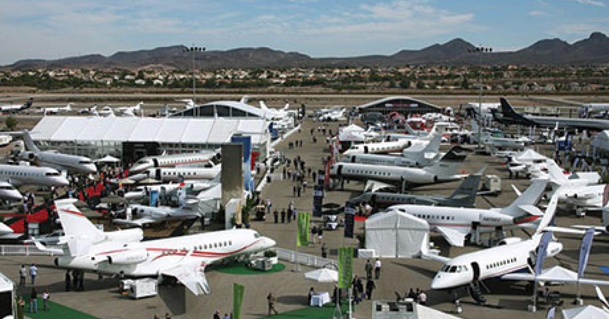The three-day 2013 NBAA Convention attracted 95 aircraft–83 on static display at Henderson Executive Airport and 12 in the new indoor display at the Las Vegas Convention Center. (Photo: Barry Ambrose)