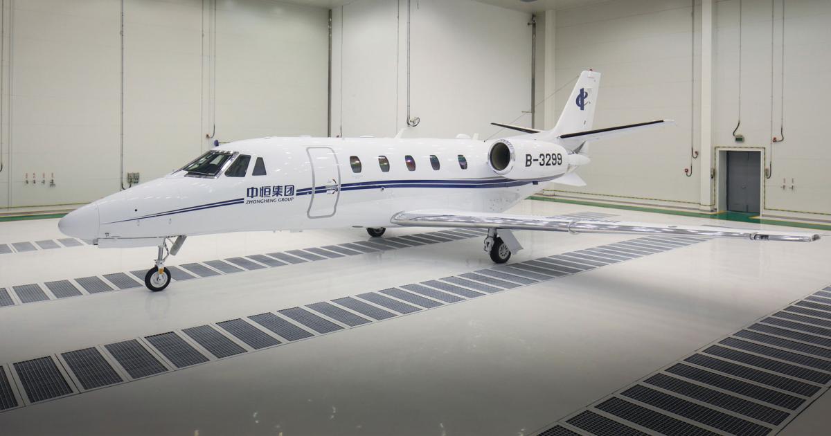 Cessna and Avic are celebrating the recent delivery of the first China-built example of the Citation XLS+.