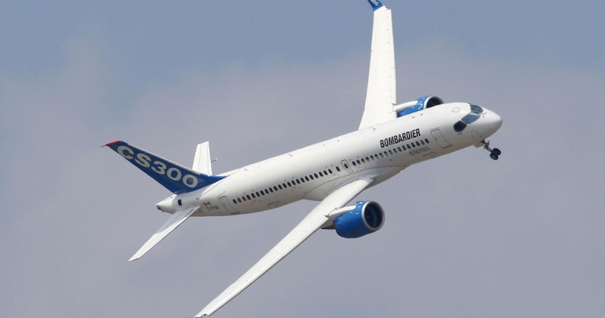 Bombardier confirmed significant performance improvements for its CSeries airliners, which are making their long-awaited debut at the Paris Air Show this week. (Photo: David McIntosh/AIN)