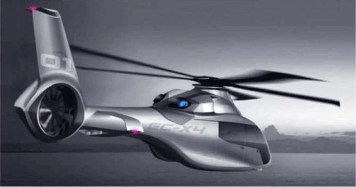 A new artist rendering of the in-development Eurocopter X4 medium-twin helicopter was released today during a presentation made at the EASA Rotorcraft Symposium in Cologne. It shows design changes made since the X4 was introduced in 2011, including a horizontal empennage with a two-level lifting on the tail boom and an aft-fuselage “skirt,” the role of which is unknown.