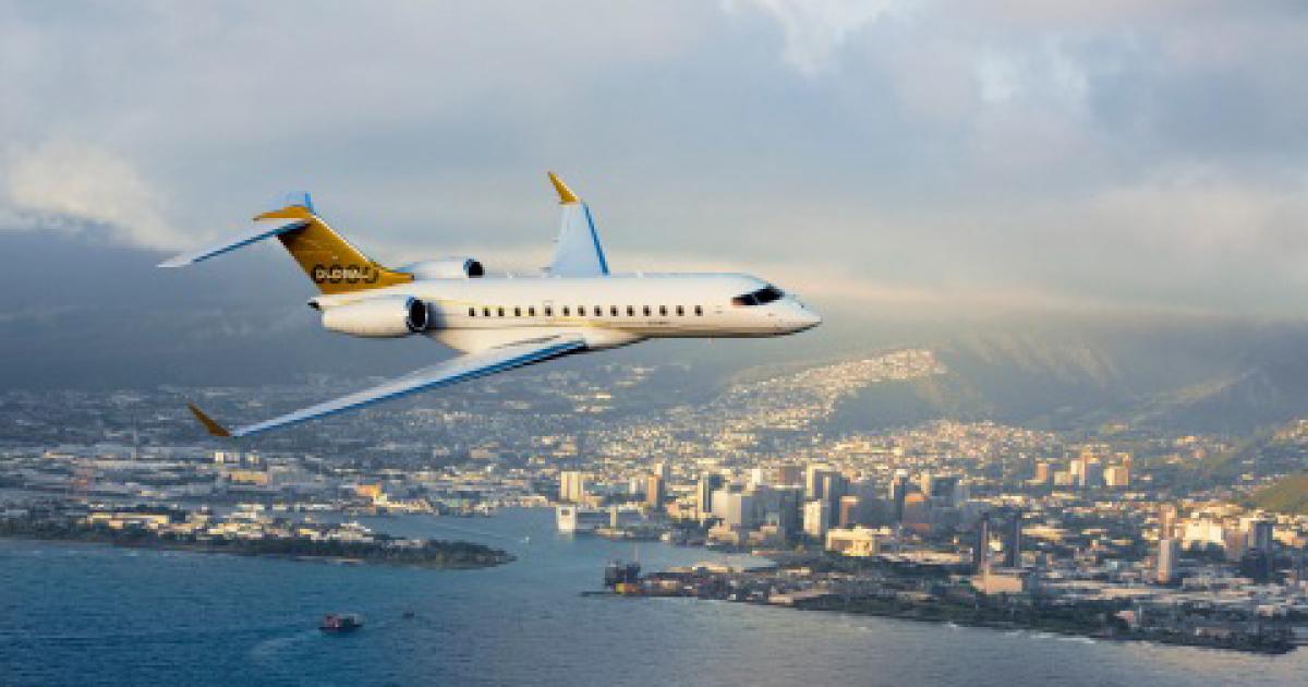 Deliveries of large-cabin business jets, such as this Bombardier Global 6000, are expected to account for most of the growth in shipments this year, continuing a trend seen over the past two years.