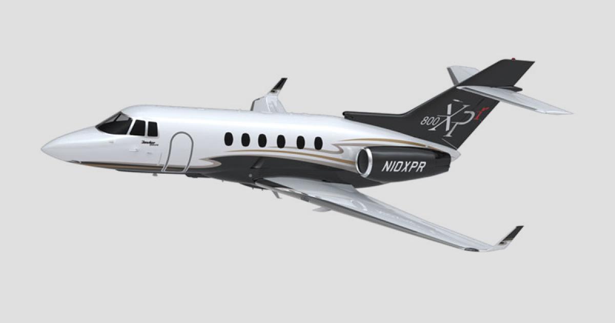 Hawker Beechcraft received FAA certification of its 800XPR–with more powerful engines and winglets–in August.