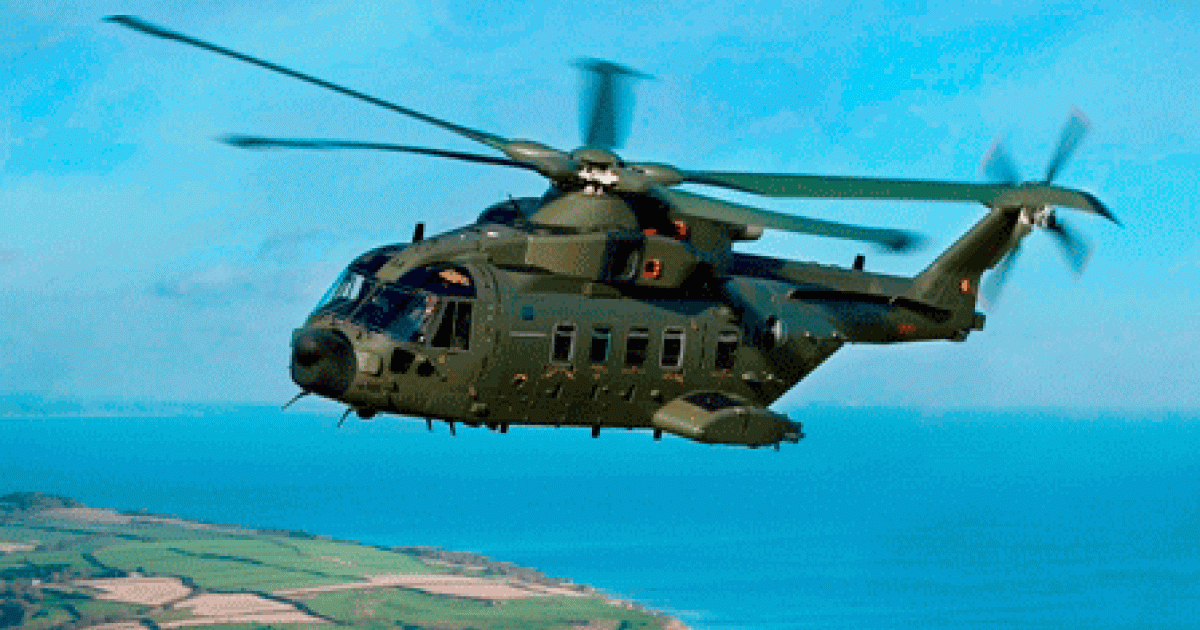 One of the UK Royal Air Force Merlin Mk3 helicopters that will be converted for maritime use with the Royal Marines by AgustaWestland. (Photo: AgustaWestland)