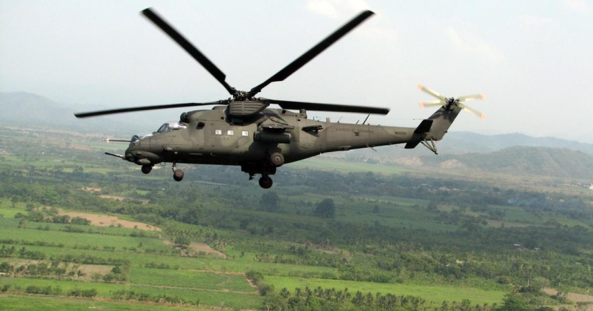 Mil-24/35 helicopters have been used to attack Boko Haram insurgents, but the Nigerian Air Force is hampered by various problems. (Photo: Russian Helicopters)