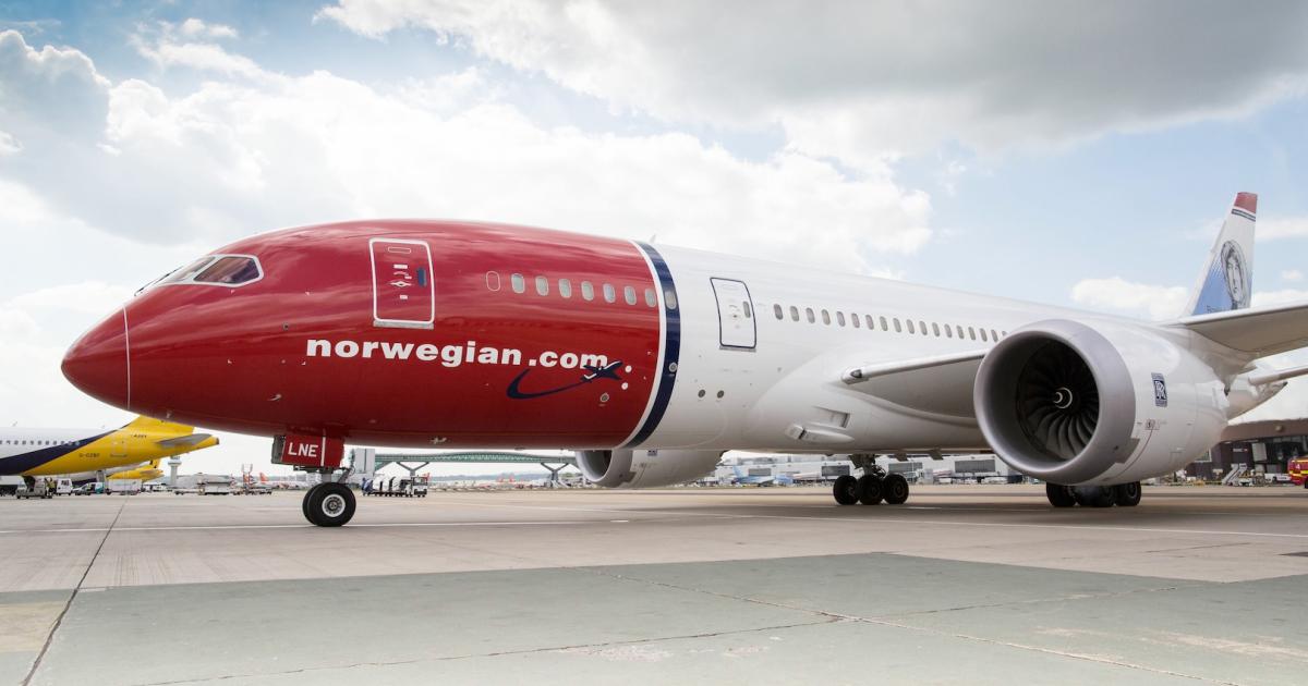 The U.S. Department of Transportation is still reviewing Norwegian's application for a foreign air carrier permit. (Photo: Norwegian Air Shuttle)