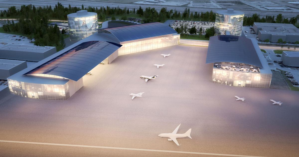 When completed, the Aerospace Centre will add more than 250,000 sq ft of structures at Toronto Pearson International Airport.