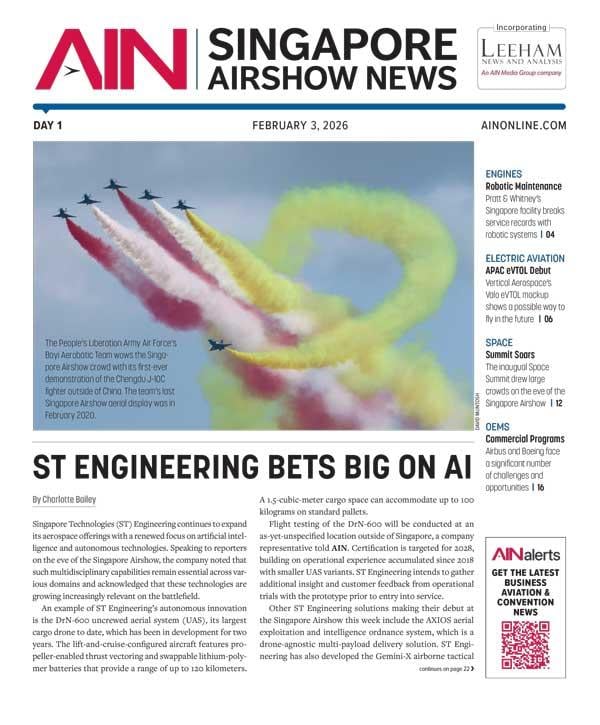Singapore Airshow News Day 1 cover