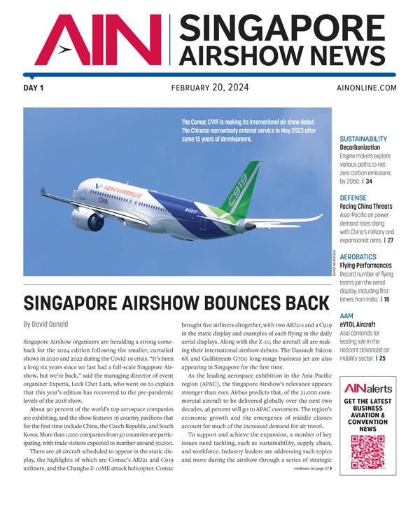 Singapore Airshow News 2024 Cover