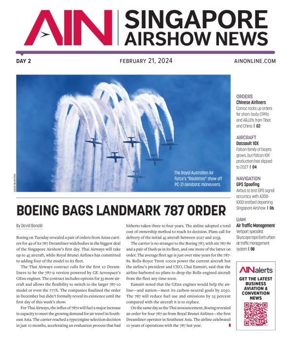 Singapore Airshow News 2024 Day2 Cover