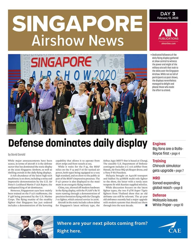 Print Issue: Singapore Airshow 2020 Day 3