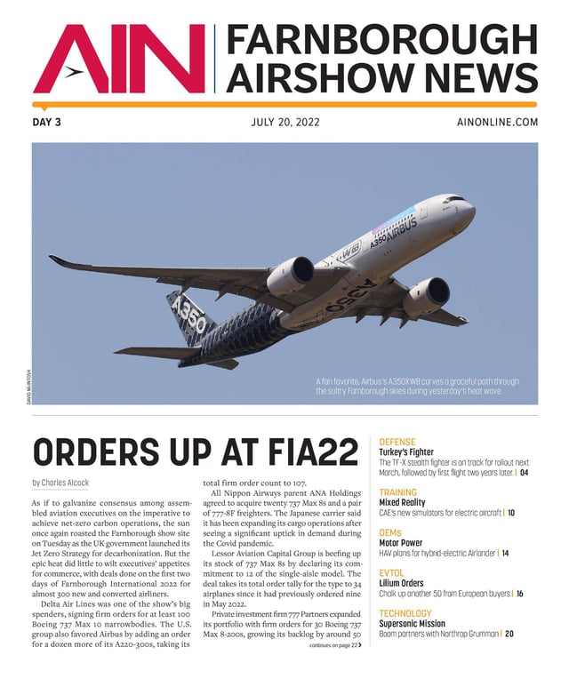 Print Issue: Farnborough Airshow News 2022 Day 3