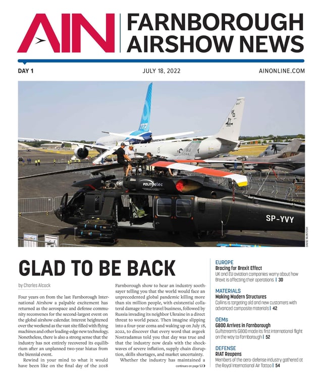 Print Issue: Farnborough Airshow News 2022 Day 1