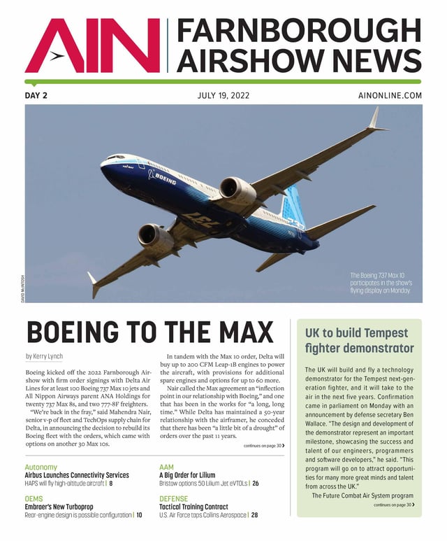 Print Issue: Farnborough Airshow News 2022 Day 2