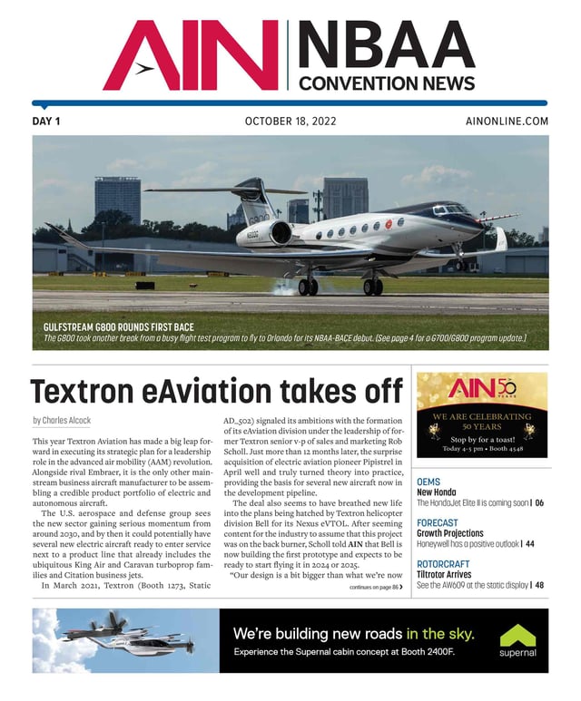 Print Issue: NBAA Convention News 2022 Day 1
