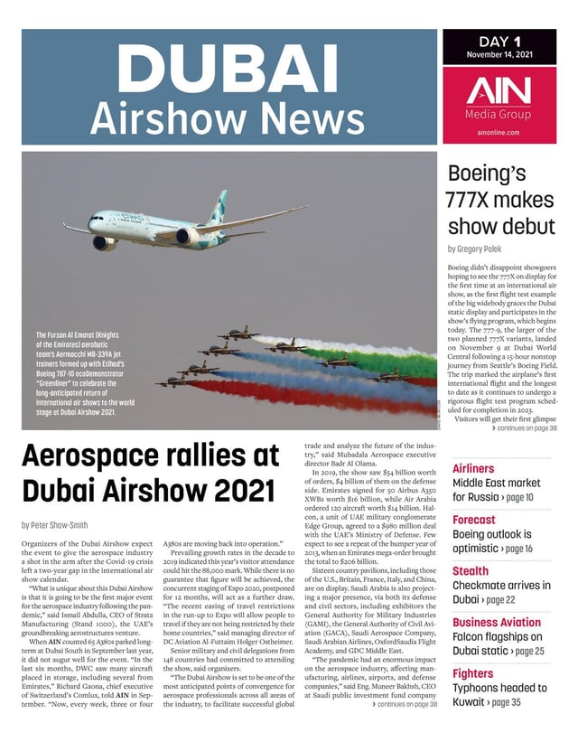 Print Issue: Dubai Airshow 2021 Day 1