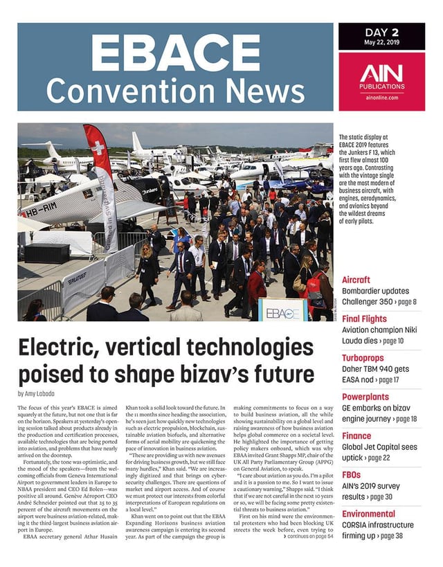 Print Issue: EBACE 2019 Day 2